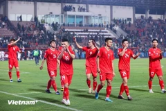 Chỉ cần hòa Myanmar, Đội tuyển Việt Nam sẽ vào bán kết AFF Cup 2024 với tư cách nhất bảng. (Ảnh: Hoài Nam/Vietnam+)