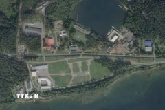 Hình ảnh do vệ tinh cung cấp cho thấy dinh thự của Tổng thống Nga Vladimir Putin tại Roshchino, vùng Novgorod, ngày 31/8/2023. (Ảnh: Reuters/TTXVN)