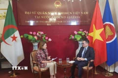 Quang cảnh cuộc phỏng vấn. (Ảnh: Mạnh Hùng/TTXVN)