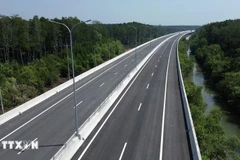 Cao tốc Bến Lức-Long Thành đoạn qua rừng ngập mặn huyện Nhơn Trạch (Đồng Nai). (Ảnh: Công Phong/TTXVN)