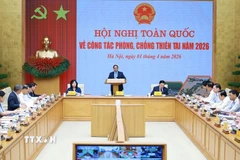 Thủ tướng Phạm Minh Chính chủ trì Hội nghị toàn quốc về công tác phòng, chống thiên tai năm 2026. (Ảnh: Dương Giang/TTXVN)