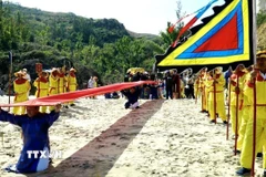 Một trong các nghi thức của Lễ hội. (Ảnh: Sỹ Thắng/TTXVN)