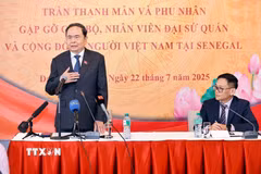 Chủ tịch Quốc hội Trần Thanh Mẫn phát biểu. (Ảnh: Doãn Tấn/TTXVN)