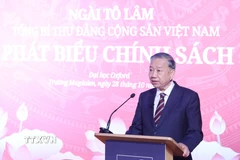 Tổng Bí thư Tô Lâm phát biểu. (Ảnh: Thống Nhất/TTXVN)