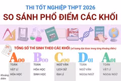 So sánh phổ điểm thi tốt nghiệp Trung học phổ thông năm 2026 các khối A00, B00, C00, D01, A01