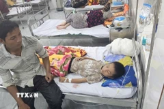 Nhiều học sinh phải nhập viện với các triệu chứng đau bụng, nôn ói, đi ngoài. (Ảnh: TTXVN phát)