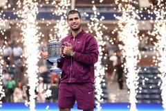 Carlos Alcaraz vô địch US Open 2025, trở lại ngôi vị số 1 thế giới. (Nguồn: Getty Images)