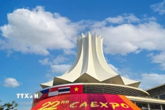 Hội chợ Trung Quốc-ASEAN (CAEXPO) lần thứ 22 diễn ra tại Trung tâm Triển lãm quốc tế Nam Ninh, Quảng Tây (Trung Quốc). (Ảnh: TTXVN phát)