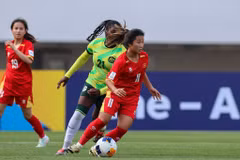 U17 nữ Việt Nam chia tay U17 nữ châu Á sau khi không thể tạo nên bất ngờ trước U17 nữ Australia. (Nguồn: VFF)