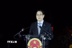 Chủ tịch nước Lương Cường phát biểu. (Ảnh: Lâm Khánh/TTXVN)