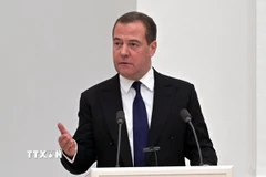Phó Chủ tịch Hội đồng An ninh Nga Dmitry Medvedev. (Nguồn: AFP/TTXVN)