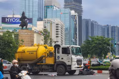 Hiện trường vụ tai nạn tại vòng xoay Công trường Mê Linh, phường Sài Gòn, Thành phố Hồ Chí Minh.