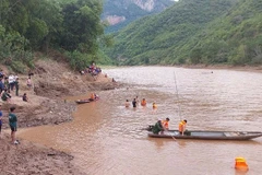 Khu vực 2 chị em bị nước. (Nguồn: Báo Tiền phong)