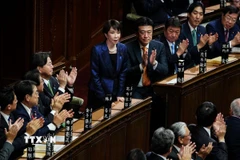 Thủ tướng Nhật Bản Sanae Takaichi tại phiên họp Quốc hội ở Tokyo ngày 18/2/2026. (Ảnh: THX/TTXVN)