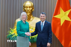 Thủ tướng Lê Minh Hưng tiếp bà Gillian Bird, Đại sứ Australia tại Việt Nam. (Ảnh: Dương Giang/TTXVN)
