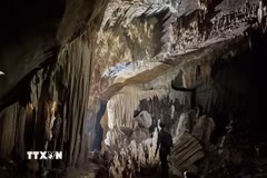 Hang Chạc Đen vừa mới phát hiện tại Vườn quốc gia Phong Nha-Kẻ Bàng (Quảng Trị). (Ảnh: TTXVN phát)