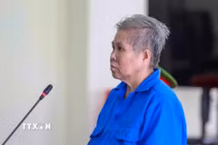 Bị cáo Trần Thị Kim Dung tại phiên tòa. (Ảnh: Minh Phú/TTXVN)