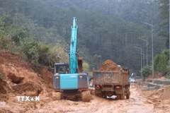 Mưa lớn cục bộ có khả năng gây ra lũ quét trên các sông, suối nhỏ, sạt lở đất trên sườn dốc và tình trạng ngập úng tại các vùng trũng, thấp. (Ảnh minh họa: Dư Toán/TTXVN)