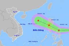 Áp thấp nhiệt đới có khả năng mạnh lên thành bão vào tối ngày 18/10. (Nguồn: nchmf)