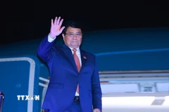 Thủ tướng Phạm Minh Chính kết thúc chuyến tham dự Hội nghị Cấp cao ASEAN lần thứ 47 tại Kuala Lumpur, Malaysia. (Ảnh: Dương Giang/TTXVN)