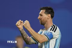 Lionel Messi đang dẫn đầu danh sách Vua phá lưới World Cup 2026 với 3 bàn thắng. (Ảnh: AFP/TTXVN)