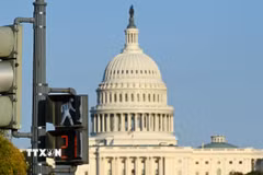 Tòa nhà Quốc hội Mỹ tại Washington, D.C. (Ảnh: THX/TTXVN)