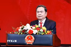 Chủ tịch Quốc hội Trần Thanh Mẫn phát biểu. (Ảnh: Doãn Tấn/TTXVN)