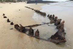 Hình ảnh phần trên của con tàu đắm được nêu trong báo cáo khoa học. (Nguồn: Báo Tuổi trẻ)