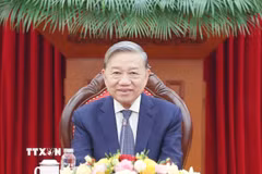 Tổng Bí thư Tô Lâm điện đàm với Bí thư thứ nhất Đảng Cộng sản Cuba, Chủ tịch nước Cộng hòa Cuba Miguel Diaz-Canel. (Ảnh: Thống Nhất/TTXVN)
