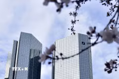 Trụ sở ngân hàng Deutsche Bank tại Frankfurt, Đức. (Ảnh: THX/TTXVN)