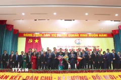 Ra mắt Ban Chấp hành Đảng bộ UBND tỉnh Gia Lai nhiệm kỳ 2025-2030. (Ảnh: Sỹ Thắng/TTXVN)