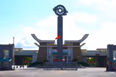 Cửa khẩu quốc tế Mộc Bài, tỉnh Tây Ninh. (Ảnh: Minh Phú/TTXVN)