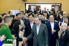 Tổng Bí thư Tô Lâm và các đại biểu. (Ảnh: Thống Nhất/TTXVN)