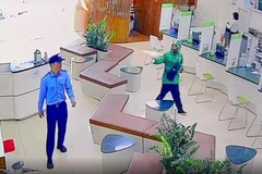 Hình ảnh vụ cướp ngân hàng ở Gia Lai.