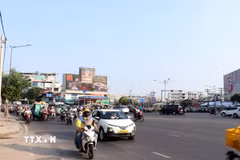 Khu vực nút giao Trường Chinh-Cộng Hòa, đây được xem là một trong những nút giao trọng điểm của dự án. (Ảnh: Tiến Lực/TTXVN)