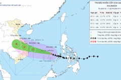 Hướng di chuyển của bão số 13. (Nguồn: Trung tâm Dự báo Khí tượng Thủy văn Quốc gia)