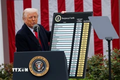 Tổng thống Donald Trump ký sắc lệnh áp thuế đối ứng. (Nguồn: TTXVN)