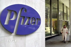 Trụ sở hãng dược Pfizer ở New York, Mỹ. (Ảnh: AFP/TTXVN)