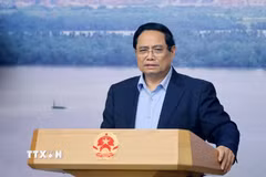 Thủ tướng Phạm Minh Chính chủ trì Phiên họp lần thứ 21 của Ban Chỉ đạo các dự án quan trọng quốc gia. (Ảnh: Dương Giang/TTXVN)