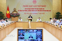 Thủ tướng Phạm Minh Chính kết luận Phiên họp lần thứ nhất của Ban Chỉ đạo Phòng thủ dân sự quốc gia. (Ảnh: Dương Giang/TTXVN)