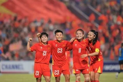 Đội tuyển nữ Việt Nam tự tin bước vào giải Bóng đá nữ Đông Nam Á 2025. (Ảnh: Phạm Tuấn Anh/TTXVN)