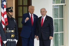 Tổng thống Mỹ Donald Trump và Thủ tướng Israel Benjamin Netanyahu tại cuộc gặp ở Nhà Trắng, Washington, D.C., ngày 7/4/2025. (Ảnh: THX/TTXVN)