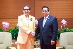 Thủ tướng Phạm Minh Chính tiếp bà Rebeca Grynspan, Tổng Thư ký Hội nghị Liên hợp quốc về Thương mại và Phát triển (UNCTAD). (Ảnh: Dương Giang/TTXVN)
