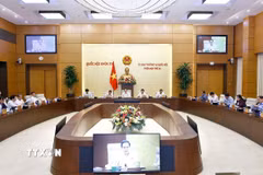 Chủ tịch Quốc hội Trần Thanh Mẫn phát biểu. (Ảnh: Doãn Tấn/TTXVN)