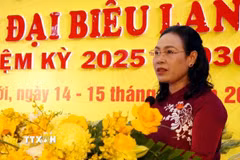 Bà Phạm Thị Hân. (Ảnh: TTXVN phát)