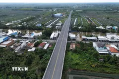 Dự án đường tỉnh 878 hiện hữu. (Ảnh: Công Trí/TTXVN)