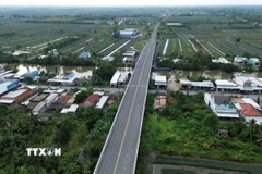 Dự án đường tỉnh 878 hiện hữu. (Ảnh: Công Trí/TTXVN)