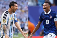 Mbappe (phải) và Messi đang cùng có 7 bàn thắng tại World Cup 2026. (Ảnh: AFP/TTXVN)