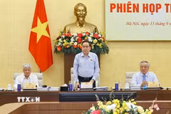 Chủ tịch Quốc hội Trần Thanh Mẫn, Chủ tịch Hội đồng Bầu cử quốc gia phát biểu. (Ảnh: Doãn Tấn/TTXVN)