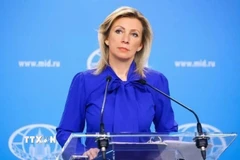 Người phát ngôn Bộ Ngoại giao Nga Maria Zakharova phát biểu trong một cuộc họp báo. (Ảnh: IRNA/TTXVN)